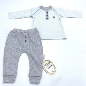 2 piece set pajamas 100 % cotton for babies 3-6M | 6-9M | 9-12M cotton baby set